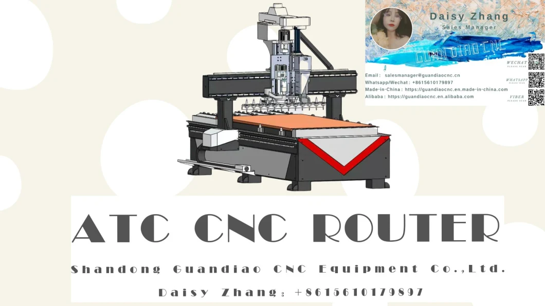 Atc Wood CNC Router Furniture Process Center for Carving or Cutting Machine