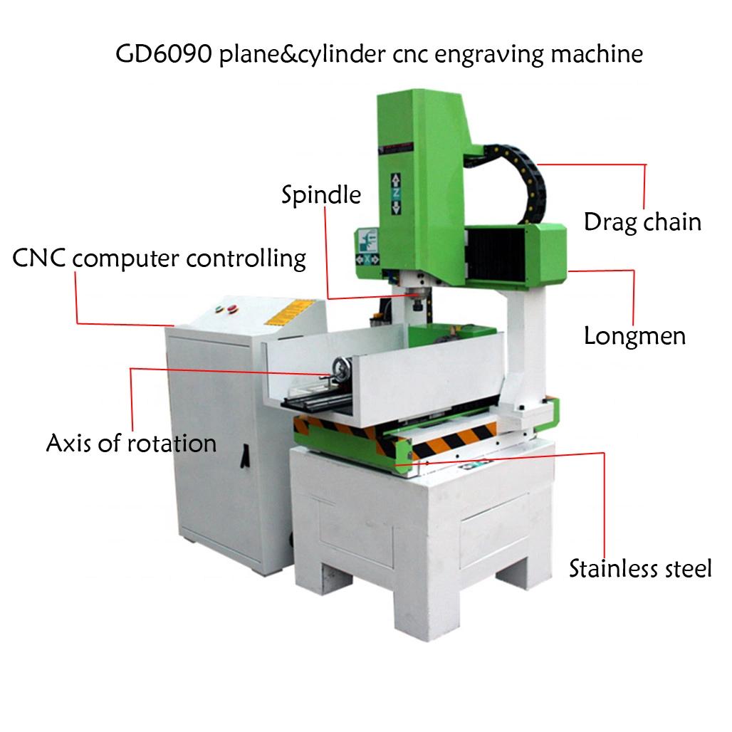 Mini Woodworking CNC Router for Metal Alumnium Brass Jade Stone