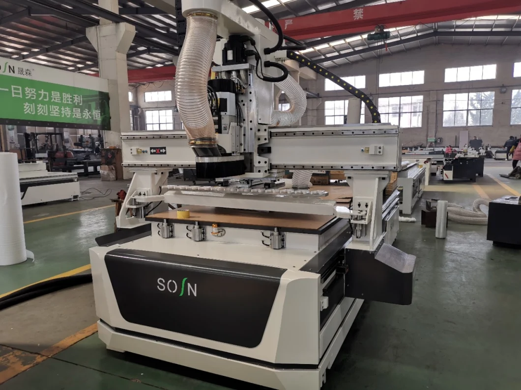 Woodworking Machinery Wood Atc Linear Blade Tool Store Nested Processing Drilling Boring Center CNC Cutting Machine